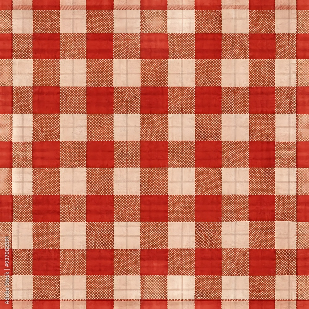 Red and White Gingham Pattern. Red and White Gingham Pattern.