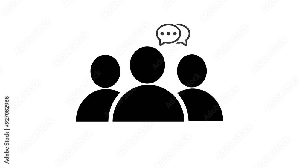 A group of people icon, Animated icon on transparent background, alpha channel included. 4k. A group of people icon, Animated icon on transparent background, alpha channel included. 4k.