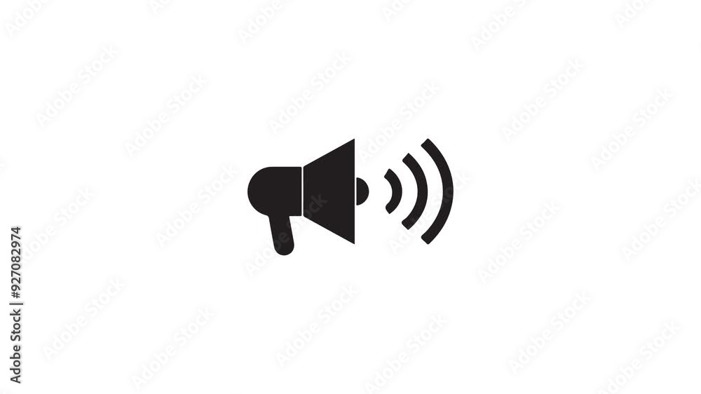Icon of Sound on Isolated Background with Alpha Channel. Symbol of Audio technology, music, and sound. 4k Animation of speaker volume logo Icon of Sound on Isolated Background with Alpha Channel. Symbol of Audio technology, music, and sound. 4k Animation of speaker volume logo