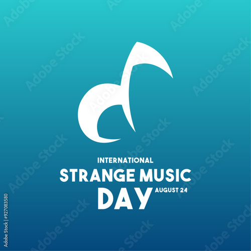 International Strange Music Day. August 24. Gradient background.