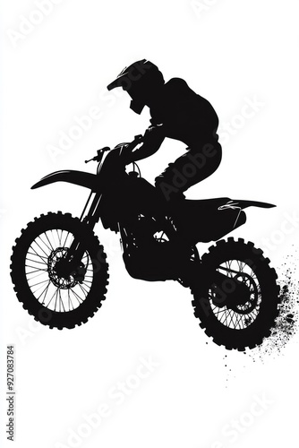 Dirt Bike Rider in Flight
