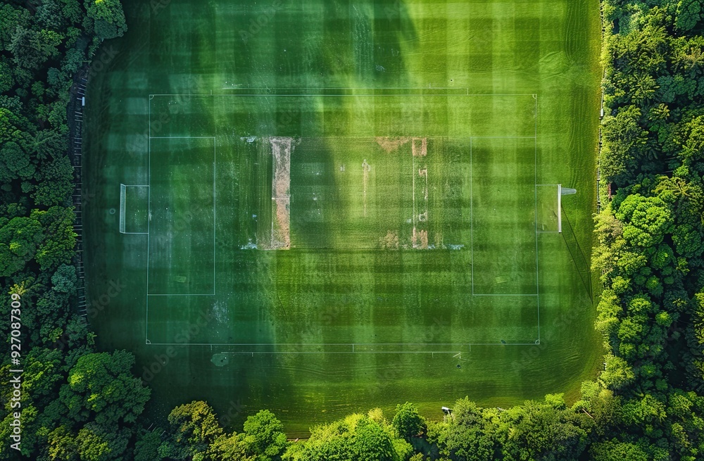 A large green field with trees in the background A large green field with trees in the background