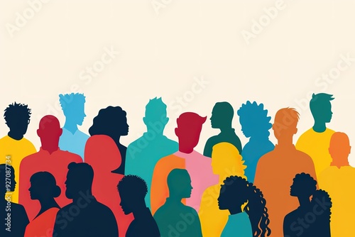 A group of people are shown in a crowd, with some people wearing yellow shirts