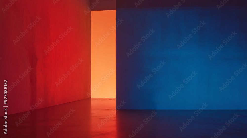 Interior designs, transitioning from deep blue to fiery red. Interior designs, transitioning from deep blue to fiery red.