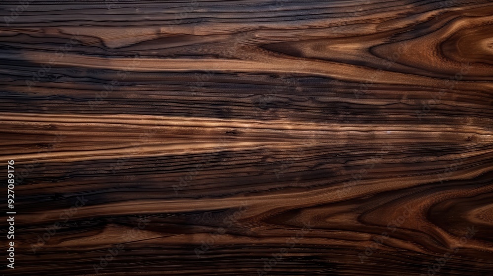 The image shows a close-up view of dark wood grain, with intricate patterns of light and dark brown hues. The grain flows in a horizontal direction, creating a visually captivating texture. The image shows a close-up view of dark wood grain, with intricate patterns of light and dark brown hues. The grain flows in a horizontal direction, creating a visually captivating texture.