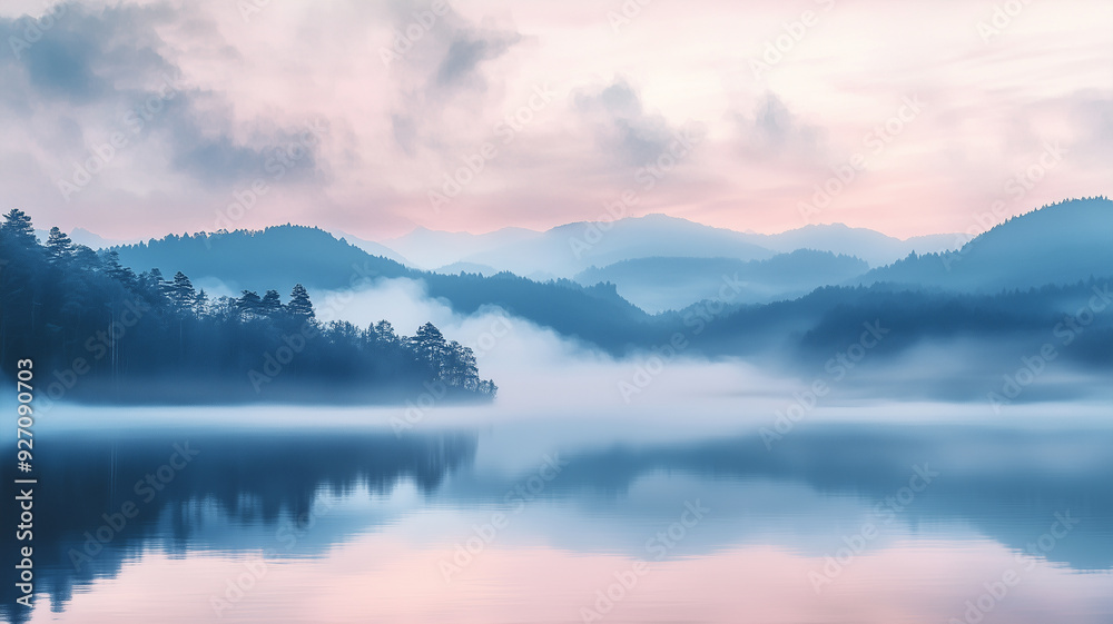 Misty Morning Reflections
