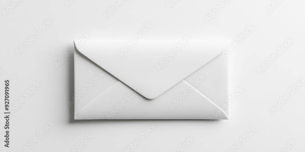 White envelope on white surface White envelope on white surface
