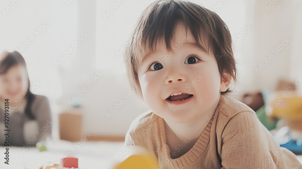A parent playing with their child in a cozy living room after work, with toys scattered. A parent playing with their child in a cozy living room after work, with toys scattered.
