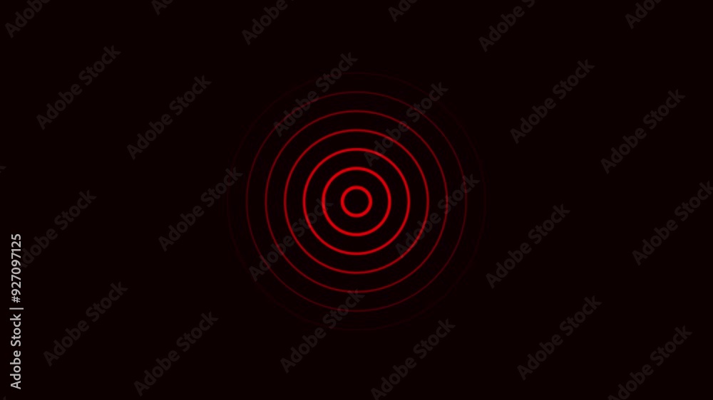 Digital radio wave Red color animation. Radio wave on black background Animation. 4k Digital radio wave Red color animation. Radio wave on black background Animation. 4k