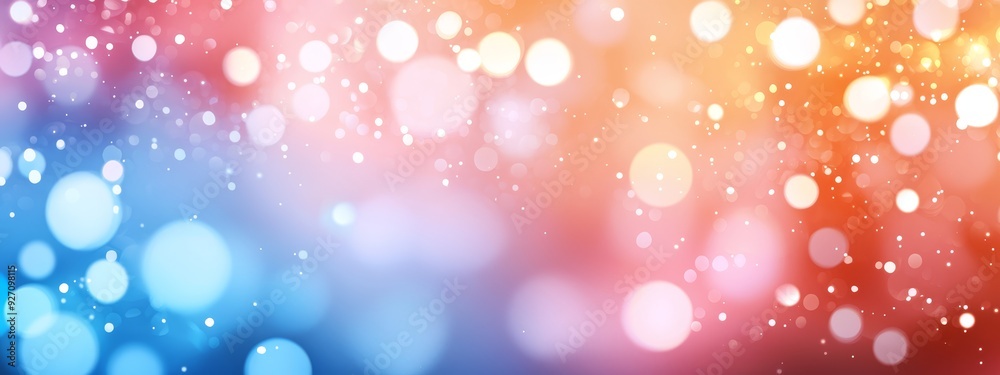 Blue and red background with circular lights on the left side Blue and red background with circular lights on the left side
