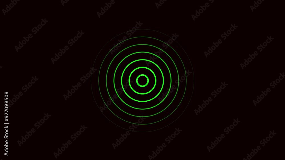 Digital radio wave Green color animation. Radio wave on black background Animation. 4k Digital radio wave Green color animation. Radio wave on black background Animation. 4k
