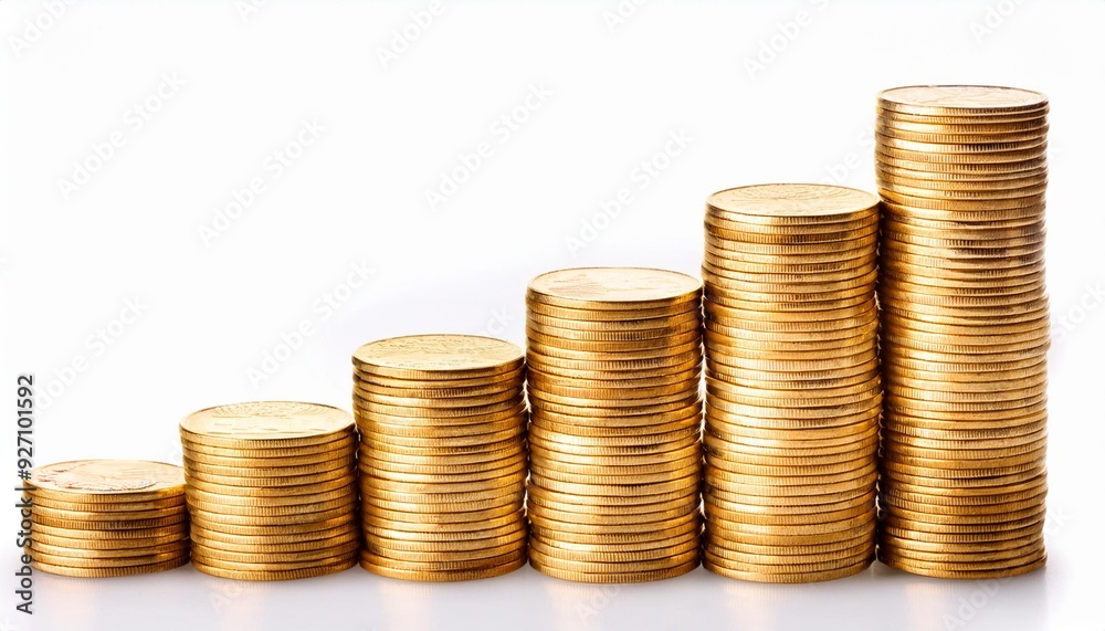 Stack of Gold Coins Isolated on White Background Stack of Gold Coins Isolated on White Background