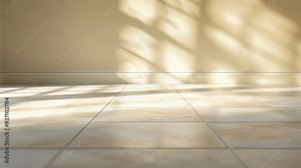 Sunlight streams through a window, casting long, diagonal shadows onto a tiled floor. The room is empty, except for the light and shadows. Sunlight streams through a window, casting long, diagonal shadows onto a tiled floor. The room is empty, except for the light and shadows.