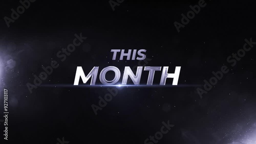 This month cinematic text reveal for cinema trailer