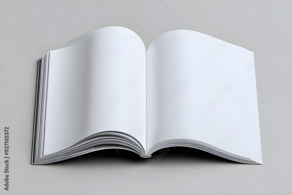 White Blank Magazine Mockup Inside Page View White Blank Magazine Mockup Inside Page View