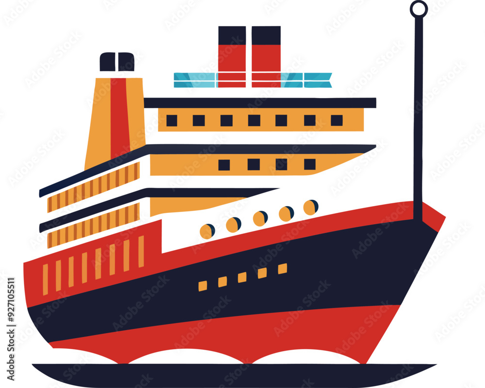 Obraz premium ship vector