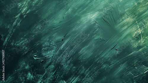 Abstract green textured background with brush strokes