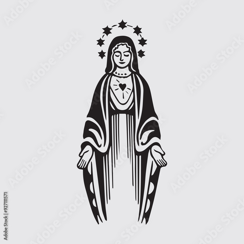 Simple illustration theme design to commemorate virgen de guadalupe.eps