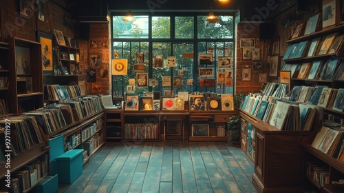 Vintage Record Store Interior