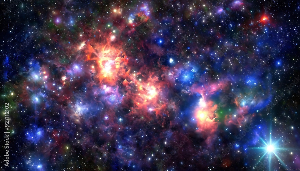 Fototapeta premium The cosmos filled with uncountable stars