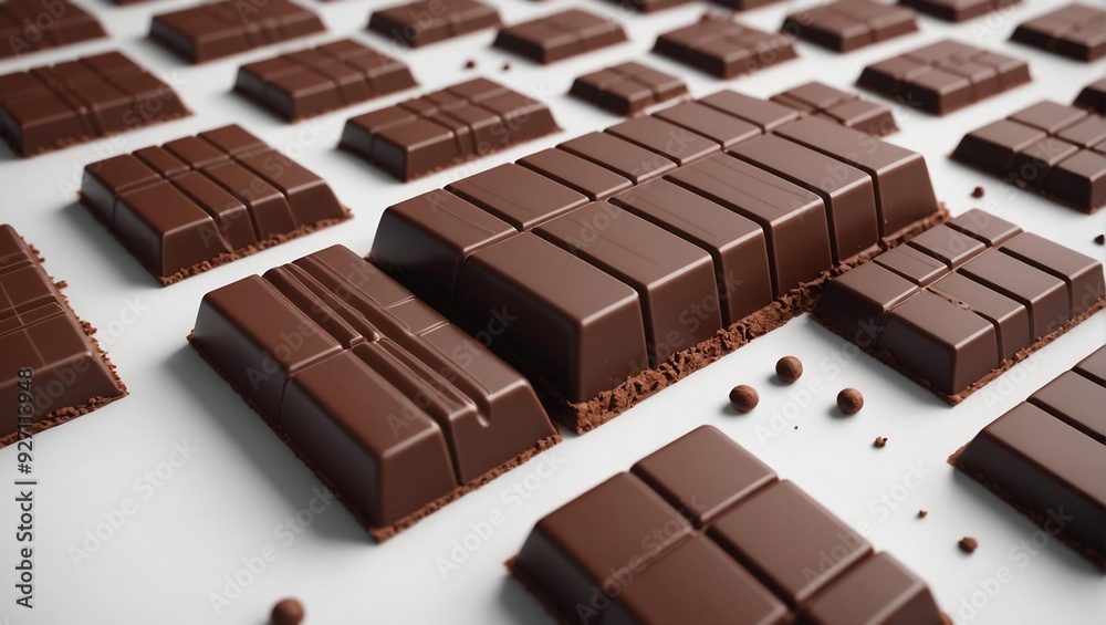 A bar of milk chocolate, sweet food, brown, dairy products A bar of milk chocolate, sweet food, brown, dairy products