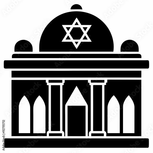 synagogue Icon,  Jewish Temple,  a place of worship for Jews.