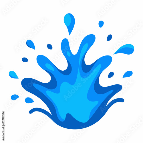 blue ink splash