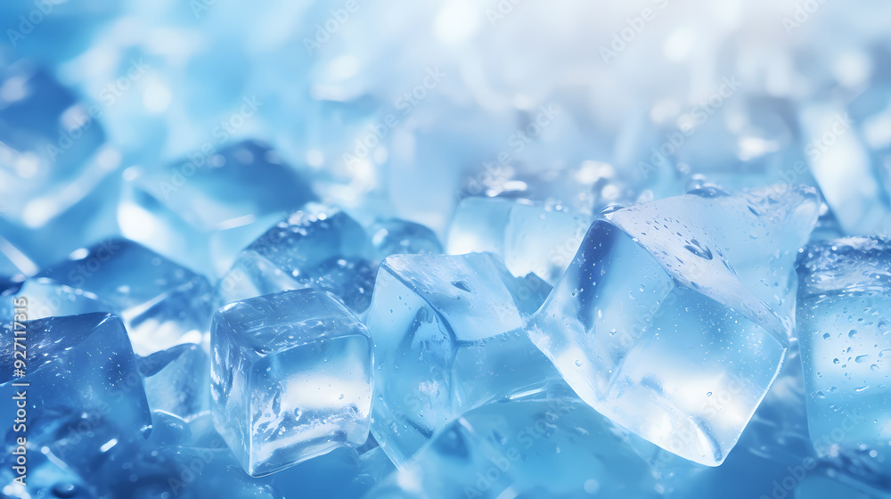 Ice cubes, cool summer background Ice cubes, cool summer background