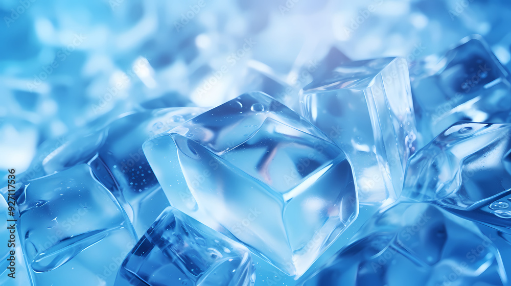 Ice cubes, cool summer background Ice cubes, cool summer background