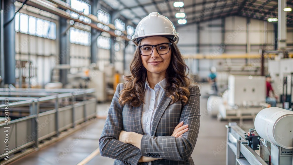 portrait of woman engineer standing portrait of woman engineer standing