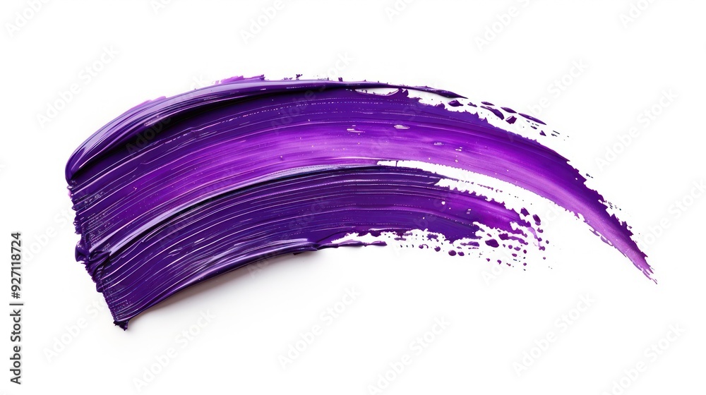 Purple Paint Stroke on White Background