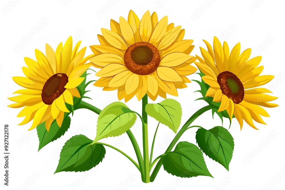 Obraz premium sunflowers watercolor