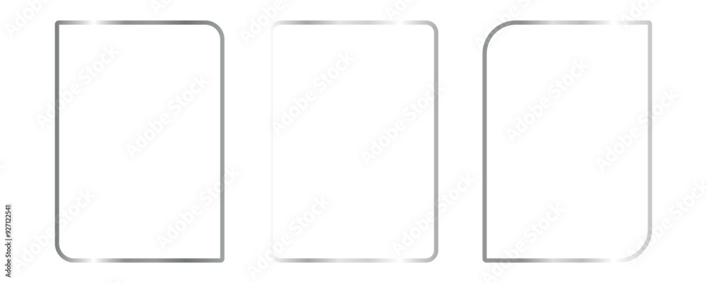 Rectangular silver frame isolated on transparent background, luxury shiny grey border design for invitation, postcard, card, PNG, cut Rectangular silver frame isolated on transparent background, luxury shiny grey border design for invitation, postcard, card, PNG, cut