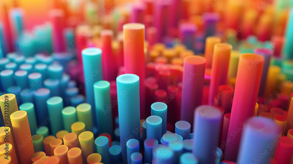 an image of colorful, textured cylinders and wavy lines. an image of colorful, textured cylinders and wavy lines.