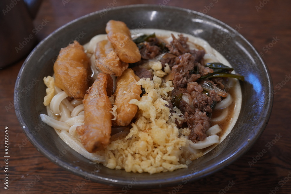 Japanese Food, Burdock Tempura Udon Noodle - 日本料理 福岡 名物 ごぼ天 うどん Japanese Food, Burdock Tempura Udon Noodle - 日本料理 福岡 名物 ごぼ天 うどん