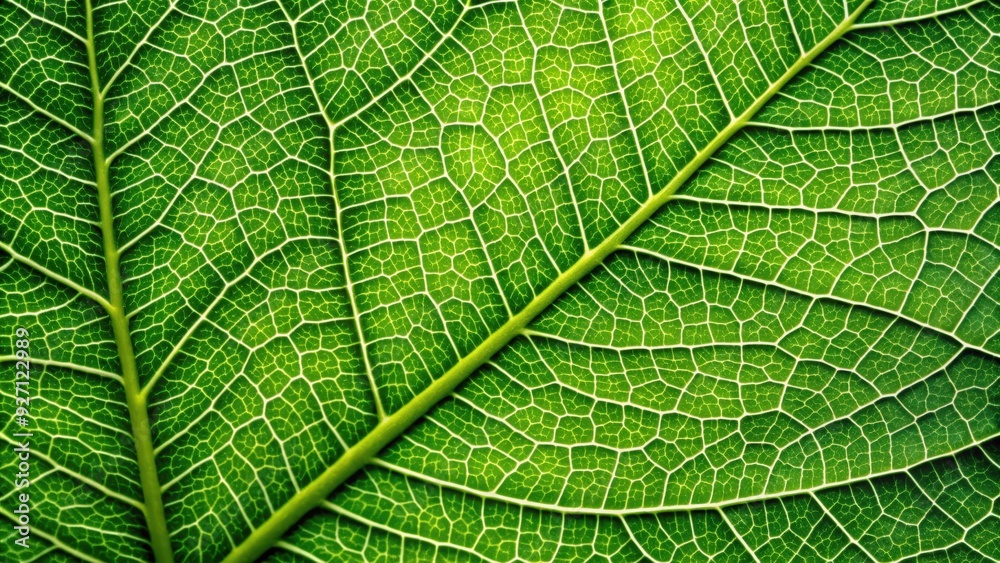 Green leaf texture background with intricate veins, nature, foliage, organic, close-up, detailed, texture, greenery