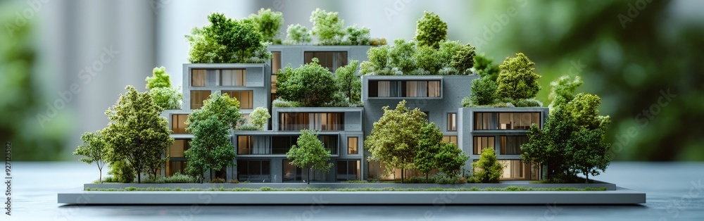 Architects designing green building with rooftop gardens Architects designing green building with rooftop gardens