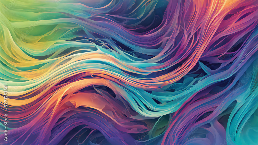 abstract colorful background with waves