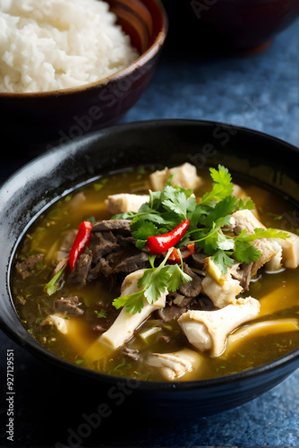 Tengkleng is a soup-like dish with goat bones as the main ingredient from the Special Region of Yogyakarta.
 photo