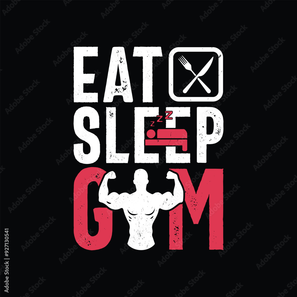 motivational quotes for success. eat sleep gym typography t-shirt design motivational quotes for success. eat sleep gym typography t-shirt design