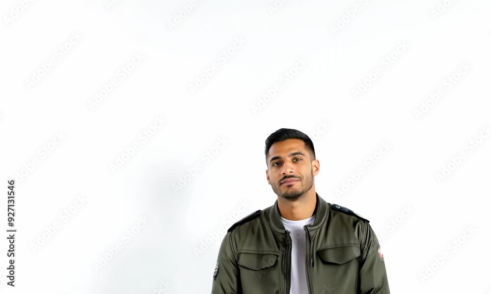 Portrait of a happy young man smiling against a white wall background Portrait of a happy young man smiling against a white wall background