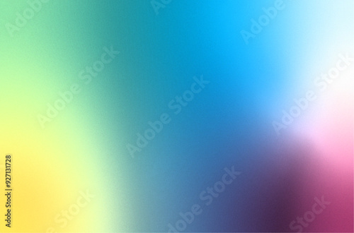 Background, gradient grain with color gradation and grainy noise texture. Grain gradient background of abstract neon glow and halftone colors mesh pattern