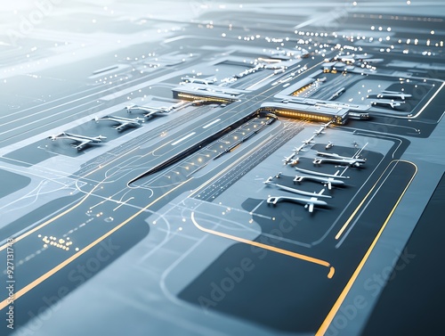 Conceptual design of an airport s taxiway system, with a focus on the patterned assembly of runways and access routes Infrastructure Pattern Assembly, Taxiway system