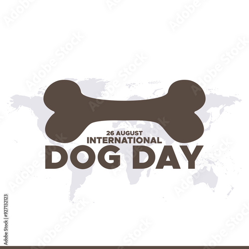 international dog day, Dog day stock illustration, editable template for international dog day, 26 August Dog day.