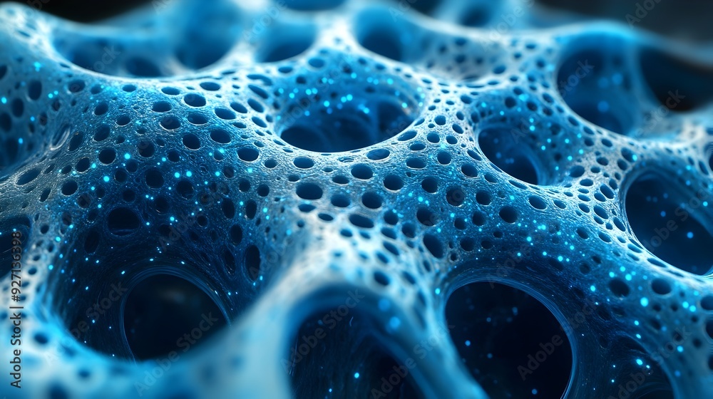 Intricate Blue Nodes Showcase the Complexity of Advanced Technological Systems Intricate Blue Nodes Showcase the Complexity of Advanced Technological Systems