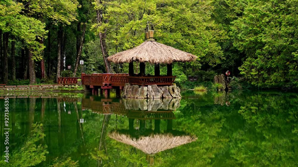 Alishan sisters ponds in the summer time. Alishan sisters ponds in the summer time.