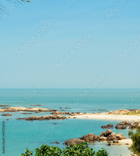 beautiful tropical landscape at Mulan Bay, Wenchang, Hainan, China photo