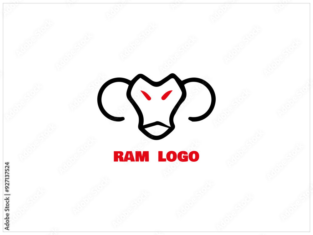 Obraz premium RAM LOGO DEASIGN, vector , isolate template , illustration and icon which contain a brand name or identity .