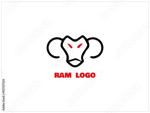 RAM LOGO DEASIGN, vector , isolate template , illustration and icon which contain a brand name or identity .