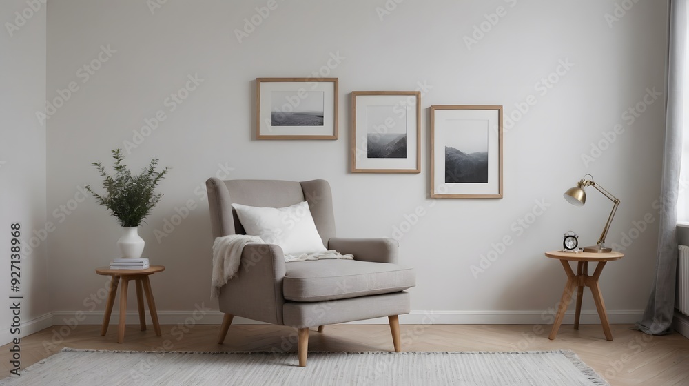 High resolution photo frame on the wall interior image template, empty art frame interior design ai generated designer pictures. High resolution photo frame on the wall interior image template, empty art frame interior design ai generated designer pictures.